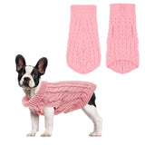 1 x Brand New Knitted Puppy Pullover Sweater, Dog Turtleneck Knitted Dog Sweater in Winter Autumn, Warm Dog Pullover, Soft Turtleneck Dog Vest, for Small Dogs, Medium Dogs L, Pink  - RRP €8.65