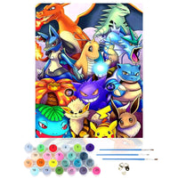 1 x Brand New CEOVR Paint by Numbers Adult Kit, Anime Paint by Numbers for Adults Beginner, Monster Paint by Numbers Adult Set, Without Frame 40 x 50 cm DIY Painting by Numbers Cartoons, As a Gift - RRP €20.4