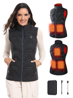 1 x RAW Customer Returns Kintiwe Heated Vest Women s Heated Vest Heated Vest Heat Vest with Power Bank and 3 Levels Temperature, Winter Heated Jacket for Outdoor Motorcycle Hunting Fishing Skiing - RRP €109.99