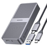 1 x RAW Customer Returns NVMe Enclosure 40Gbps for Thunderbolt 3 4, USB 3.2 3.1 3.0 2.0, USB-C, ORICO USB4 M.2 NVMe Enclosure for PCIe 2280 M-Key B M Key SSD, Aluminum M2 SSD Adapter up to 2700 MB s- M224GY - RRP €112.93