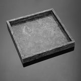 1 x RAW Customer Returns SUMNACON Marble Serving Tray Serving Plate Tray Jewelery Plate for Bathroom Kitchen Storage Toiletries Jewelery Cake Home Decoration Grey 25 cm  - RRP €35.28