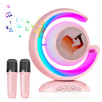 1 x RAW Customer Returns Karaoke Machine with 2 Wireless Microphones, Portable Wireless Karaoke Machine for Kids Adults Speaker with Voice Changing Effects LED Lights Gifts for Girls Boys - RRP €23.18