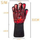 1 x RAW Customer Returns Karrong grill gloves heat resistant up to 800 C, fireproof oven gloves, pot gloves, gloves BBQ gloves, cooking gloves, baking gloves, oven gloves black, S M  - RRP €15.12