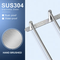 1 x RAW Customer Returns Towel holder bathroom without drilling wall mounting 304 stainless steel brushed bath towel holder 60cm with hook, 3-layer stable towel holder wall for bathroom kitchen toilet - RRP €45.73