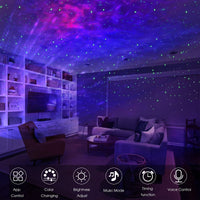 2 x RAW Customer Returns PANAMALAR Smart Starry Sky Projector, WiFi LED Projector Galaxy Starlight Children with Voice Control by Alexa Google Timer, Night Light Gift for Children Party Christmas SK23-White  - RRP €99.98