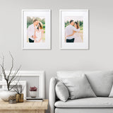 1 x RAW Customer Returns Egofine picture frame A3, wooden frame with acrylic glass, MDF frame set of 2, passepartout for photos A4, certificate frame for table and wall mounting, white - RRP €23.89