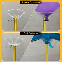 1 x RAW Customer Returns TEKXYZ Golden Metal Balloon Stand - Set of 4, Adjustable Column from 40CM to 1.6M, Free Combination for Balloon Column Stand on the Table and Column-like Balloon Stand for the Floor - RRP €38.03