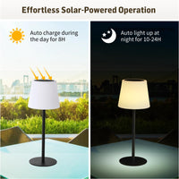 1 x Brand New yeesport Solar Table Lamp with Remote Control, 7 RBG Colors and Warm White LED Ambient Light, Dimmable Solar Charging USB, IP65 Waterproof Outdoor Solar Lamp for Patio, Bedroom, Camping - RRP €25.18