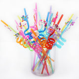 29 x Brand New YXHZVON 8 Pieces Plastic Straws, Reusable Party Straws Unicorn Straws Kids Birthday Party Decorations for Milk Juice Cocktails - RRP €245.63