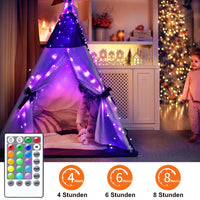 1 x RAW Customer Returns StarryEver Colorful LED Fairy Lights Indoor Battery USB, 16 Colors 4 Modes Fairy Lights Outdoor with Remote Control Timer, 5M 50 LED Fairy Lights Battery Operated for Room Party Christmas Decoration 2 Pack - RRP €21.99