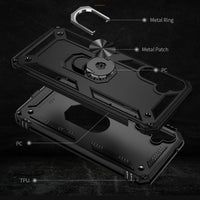 1 x RAW Customer Returns Fetrim Case for Galaxy A34 5G, Shockproof Protective Case with Rotating Ring Stand for Samsung Galaxy A34 5G Black - RRP €21.6