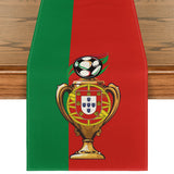 1 x RAW Customer Returns Artoid Fashion Sport Portugal Football Table Runner, Washable Kitchen Dining Table Decoration Indoor Outdoor Holiday Party Decor 40x140 cm - RRP €20.4