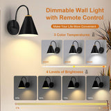 1 x RAW Customer Returns ENCOFT 2 Pack Wall Light Rechargeable, Wall Lamp without Power Connection, Dimmable Remote Control, Adjustable Color Temperature, Timing Function, Retro Industrial Indoor Wall Lighting - RRP €70.58