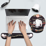 1 x RAW Customer Returns AOKSUNOVA Ergonomic Mouse Pad with Wrist Rest Mouse Pad with Gel Cushion Wrist Rest Keyboard Flowers - RRP €21.17