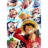 6 x Brand New QENSPE One Piece Diamond Painting Set Adults 5D Anime Diamond Painting Pictures, Anime Diamond Art Set DIY Full Diamond Art Painting Cross Stitch Set Home Wall Decor Gift 30x40cm WX6222  - RRP €48.96