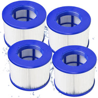 1 x RAW Customer Returns TTOKGZG filter cartridges for inflatable spa, filter for spa accessories Clever Spa Filter 75 100 mm height 75 mm, filter spa for Aquaparx 4 pieces  - RRP €23.99