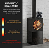 1 x RAW Customer Returns Fireplace fan stove fan powerless heat-operated stove fan for wood stove pellet stove fireplace fan - RRP €27.76