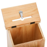 1 x RAW Customer Returns ZENFUN wooden suggestion box with 50 suggestion cards, ballot paper made of pine wood, comment box, donation box with lockable hinged lid for worktop or wall mounting, 22x14.5x24.5CM - RRP €43.1