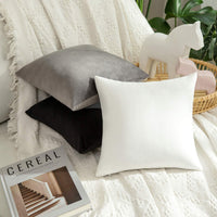 1 x Brand New MIULEE Velvet Cushion Cover Sofa Pillow Case Throw Cushion Decor Pillow Cover Case Decorative for Living Room 30 x 30cm 12 x 12 Inch 2 Pieces Gray - RRP €12.99