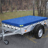 1 x RAW Customer Returns Trailer tarpaulin flat tarpaulin high tarpaulin tarpaulin rope 207x114x9 cm waterproof windproof tear-resistant cover tarpaulin, fabric tarpaulin tarpaulin for Stema car trailer F 750 DBL 750 850 F FT7.5  - RRP €20.16