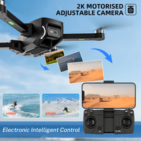 1 x RAW Customer Returns Drone with 2K HD camera for beginners, 5G WiFi FPV RC quadcopter with brushless motor, transmission 100m, 3D flips, optical flow, one key start landing, TEEROK T18 foldable drone for children and adults - RRP €74.98