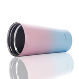 1 x RAW Customer Returns LoFone Insulated Thermal Mug with Straw, 500ml Double Walled Thermal Mug, Stainless Steel Coffee Cup for Icy or Hot Drinks Pink-Blue  - RRP €16.16