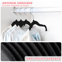 1 x RAW Customer Returns ManGotree 30cm Baby Velvet Hangers with Movable Clips, Non-Slip Kids Clothes Hangers, Ultra Thin Space Saving Children s Felt Hangers for Shirts, Pants, Dresses, Skirts, Jackets 16 Pack, Black  - RRP €27.72