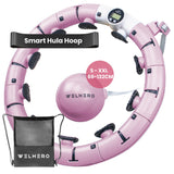 1 x RAW Customer Returns WELHERO Smart Hula Hoop Adults Beginners - Adjustable Size 66-121cm - RRP €43.19