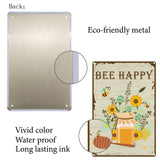 1 x RAW Customer Returns CREATCABIN Retro Vintage Tin Sign Bee Happy Metal Wall Decor Decoration Art Wall For Home Garden Kitchen Bar Pub Living Room Office Garage Poster Plaque 12 x 8inch - RRP €20.4