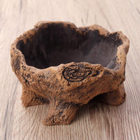 1 x RAW Customer Returns STOBOK Succulent Pot Artificial Tree Root Wood Stack Shape Cement Vintage Desktop Decoration - RRP €22.79