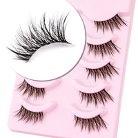 21 x Brand New 3D Half False Eyelashes Natural Multipack 5 Pairs, Pure Handmade False Eyelashes Clear Band Long Bulky Thick Fashion Eyelash Extension for Makeup, Party Wedding 1007  - RRP €146.79