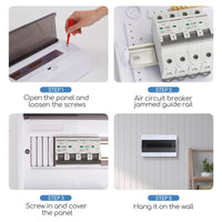 3 x RAW Customer Returns Aigostar Surface Electrical Distribution Box with Door for 18 Modules, 1 Unit, White - RRP €73.05