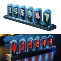 1 x RAW Customer Returns CEIEVER LED Nixie Clock, Nixie Tube Clock with 2 Time Modes Nixie Tube Clock Glow Tube Clock IPS Color Screen Digital Clock Tube Clock for Home, Bedroom, Desk, Decoration - RRP €145.64