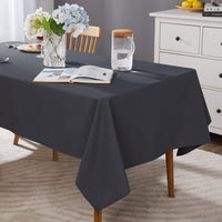 1 x RAW Customer Returns Deconovo Outdoor Tablecloth Water-Repellent Weatherproof Waterproof Table Cloths Garden Table, 130x160 cm, Dark Grey, 1 Piece - RRP €23.49