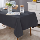 1 x RAW Customer Returns Deconovo Outdoor Tablecloth Water-Repellent Weatherproof Waterproof Garden Tablecloths Garden Table, 140 x 240 cm, Dark Grey, 1 Piece - RRP €21.67