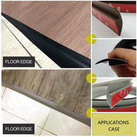 1 x RAW Customer Returns GELINTONG Self-adhesive carpet edge strip, floor transition strip, door strip, threshold strip, decorative strip, rubber edge strip, laminate door strip, floor strip, 5 mm, grey, 2 m - RRP €24.22