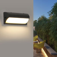 1 x RAW Customer Returns DELIPOP 18W LED Outdoor Wall Lamp, Waterproof IP65 Outdoor Wall Light, Warm White 3000K for Balcony, Garden, Veranda, Street, Garage  - RRP €28.43