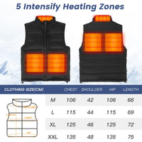 1 x RAW Customer Returns AISHALLY Heated Vest Men Women, Lightweight Electric Heating Vest 3 Temperature Heated Vest Dual Control Soft Heated Jacket WITHOUT BATTERY XXL - RRP €38.39