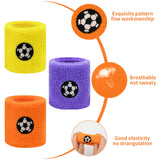 6 x Brand New Pack of 6 children s sports wristbands, football colourful sweatband children s arm, children s sports wristbands for football, basketball - RRP €39.24