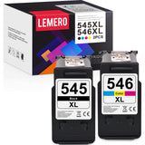 1 x RAW Customer Returns Lemero 545XL 546XL Cartridges Compatible for Canon Printer Cartridges 545 546 XL Multipack PG-545 CL-546 for Canon Pixma MX495 TS3350 TS3150 TS3151 MG2555s MG2550s MG3050 MG3051 MG2950 TR4551 - RRP €37.99