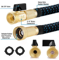 1 x RAW Customer Returns HBselect Garden Water Hose 23M 75FT Extendable Garden Hose, Irrigation Hose with Brass Connectors, Garden Water Hose with 8 Different Jets - RRP €30.24