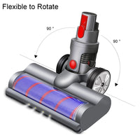 1 x RAW Customer Returns Italdos Motorized Electric Turbo Brush Compatible for Dyson V7 V8 V10 V15 V11 V12, Quick Release with Soft Bristle Roller for Marble Tile Floors with LED Light and Large Wheels - RRP €46.64