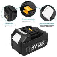 1 x RAW Customer Returns LabTEC 18V 5Ah Replacement Battery for Makita BL1850 with Charger DC18RC 14.4V 18V Battery, Charging Set for Makita BL1815 BL1830 BL1840 194204-5 194205-3 30-4. DC18RA DC18SF - RRP €49.97