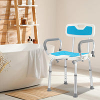 1 x RAW Customer Returns Cecaylie shower stool for seniors shower chair with armrests and backrest bathroom stool up to 136kg bathroom stool modern height adjustable bathroom stool for the shower - RRP €58.02