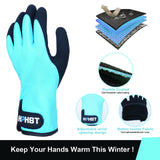 1 x RAW Customer Returns HPHST Winter Work Gloves Waterproof Thermal Winter Warm Assembly Gloves Winter Work Gloves Work Double Layer Nylon Insulated Gloves Blue, L  - RRP €15.12