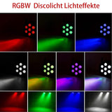 1 x RAW Customer Returns SEBRUANC RGBW LED Par Spotlight, 4PCS 7 LED Spotlight Stage Light with Remote Control 8 Modes Disco Light Effects for DJ Bar Wedding Christmas Haloween Lighting - RRP €129.99