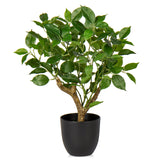 1 x RAW Customer Returns Briful 43CM Artificial Plant Like Real Artificial Ficus Plants in Black Pot Decorative Plant for Windowsill Living Room Bathroom Decoration - RRP €29.23