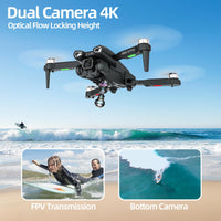 1 x RAW Customer Returns IDEA12 PRO Drone with Camera, 4K Adjustable for Beginners and Adults, with Brushless Motor Optical Flow Positioning Quadcopter FPV RC Drones 2 Batteries 30 Min - RRP €83.59