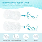 4 x Brand New Jelly Gel Bath Pillow for Bathtub, Back Support Cushion, Gel Pillow with Suction Cups for Lumbar Support, Back Support, Fits Curved or Straight Bathtubs, White - RRP €143.96