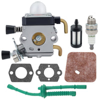 1 x RAW Customer Returns Savior Carburetor Kit for STIHL FS55 FS38 FS55R FS55RC HL45 KM55 FS75 FS80 FR85 FH75 C1Q-S63 C1Q-S69 41371200608 Engine Cutter Trimmer with Gasket Spark Plug Sponge Filter Hose - RRP €20.4